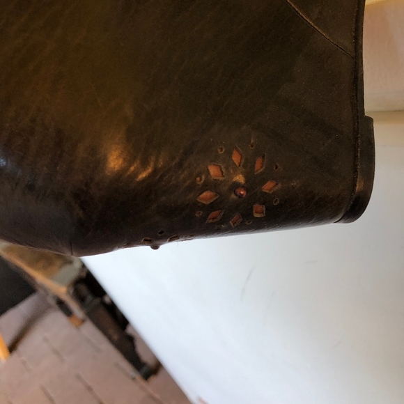 henry cuir flower leather wedges - Picture 3 of 8